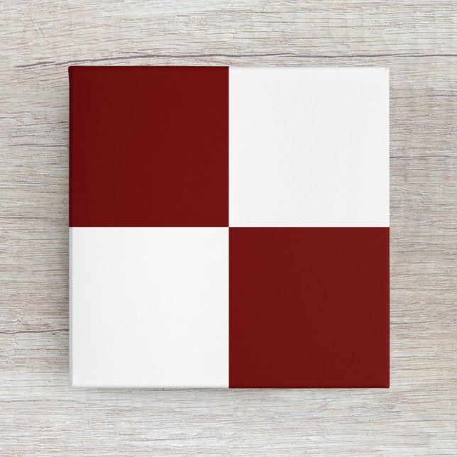 Dark Burgundy Red White Checkered Ceramic Tile (Creator Uploaded)