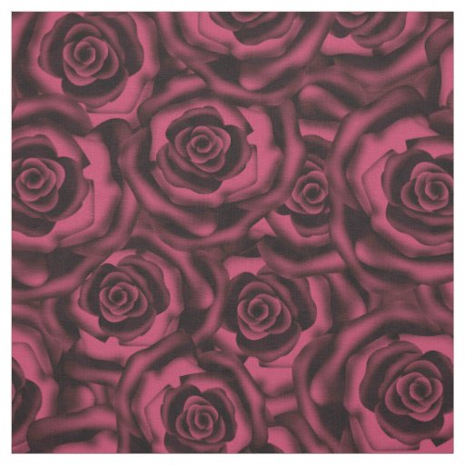 Dark Burgundy roses . Fabric