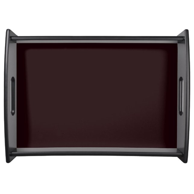 dark burgundy | Solid dark Burgundy  Serving Tray (Front)