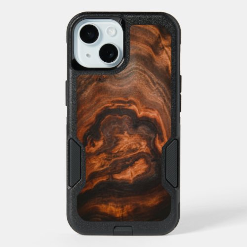 Dark Burl Wood Print Otterbox iPhone Case