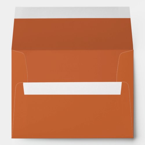 Dark Burnt Orange 5x7 A7 Inside Color Envelope