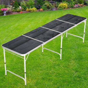 Dark Burnt Wood Beer Pong Table