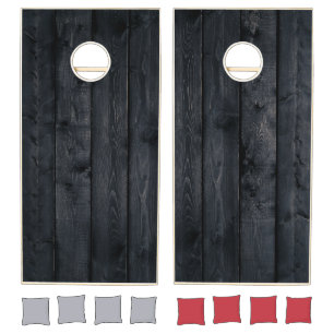 Dark Burnt Wood Cornhole Set