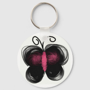Dark butterfly keychain