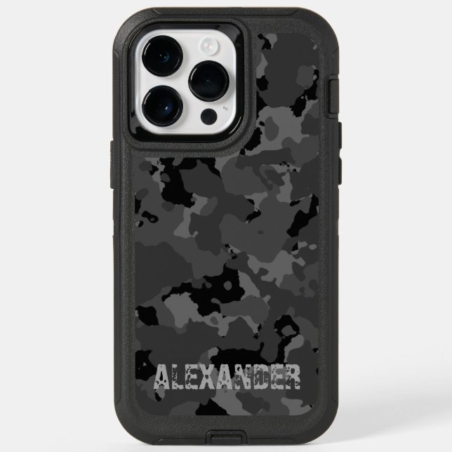 Dark Camo Name Template Otterbox iPhone Case (Back)