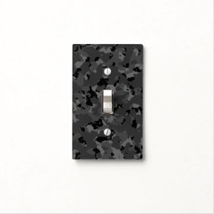 Dark Camo Pattern Light Switch Cover