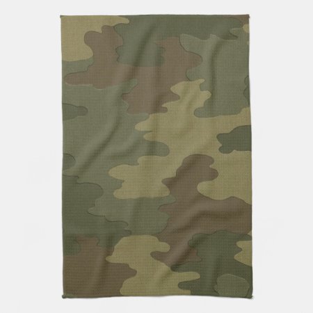 Dark Camouflage Kitchen Towel