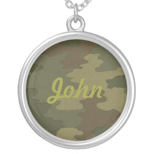 Dark Camouflage Name Necklace