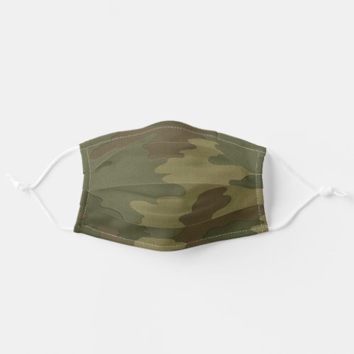 Dark Camouflage Pattern Adult Cloth Face Mask
