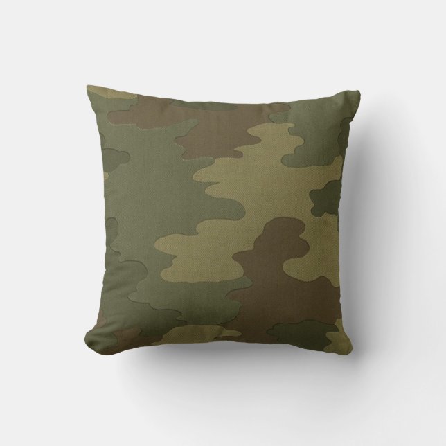 Dark Camouflage Pillow (Front)