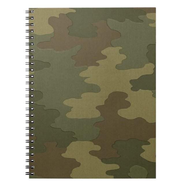 Dark Camouflage Spiral Notebook (Front)