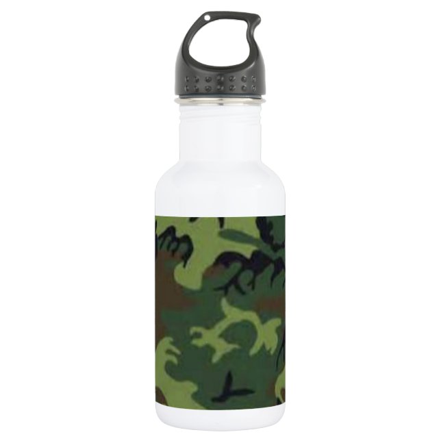 Dark camouflage stainless steel water bottle (Front)