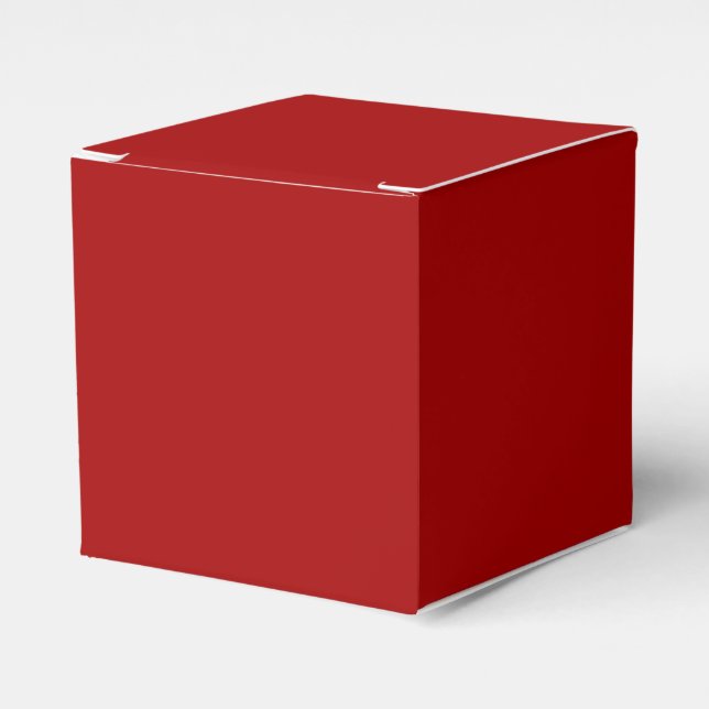 Dark Candy Apple Red Classic Favor Boxes (Front Side)