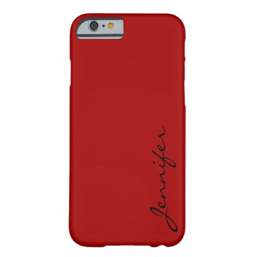 Dark candy apple red color background barely there iPhone 6 case