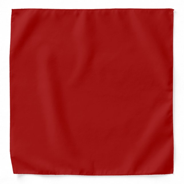 Dark Candy Apple Red Solid Color Bandana (Front)