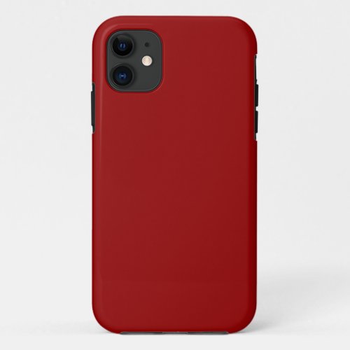 Dark Candy Apple Red Solid Color  iPhone 11 Case