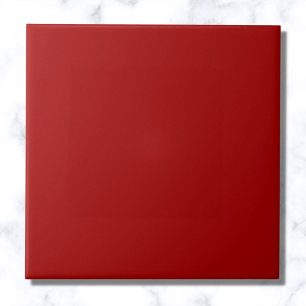 Dark Candy Apple Red Solid Color Ceramic Tile
