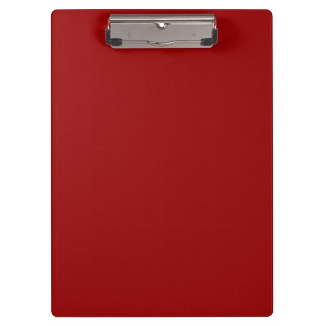 Dark Candy Apple Red Solid Color  Clipboard (Front)