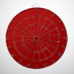 Dark Candy Apple Red Solid Color Dart Board<br><div class="desc">An intense and captivating deep red that exudes power and passion. This bold hue evokes the richness of a fine wine and the dramatic flair of a crimson sunset. Perfect for making a striking impression,  this color brings a touch of elegance and intensity.</div>