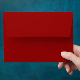 Dark Candy Apple Red Solid Color  Envelope