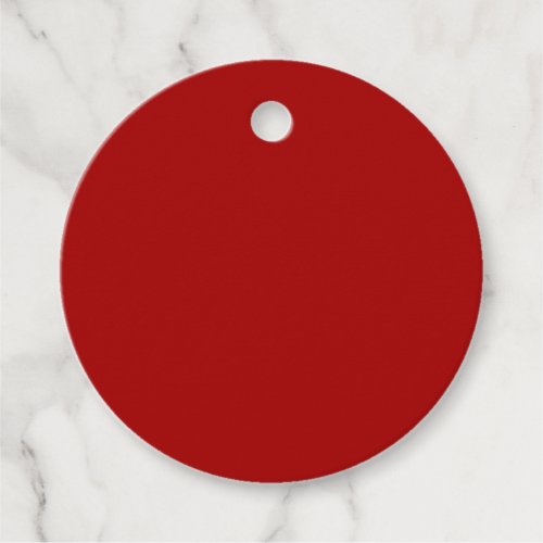 Dark Candy Apple Red Solid Color Favor Tags