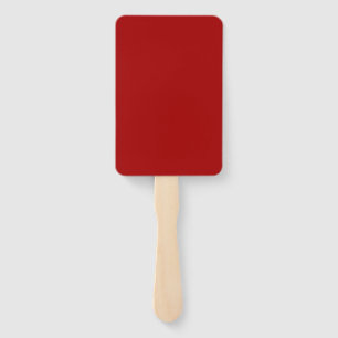 Dark Candy Apple Red Solid Color Hand Fan