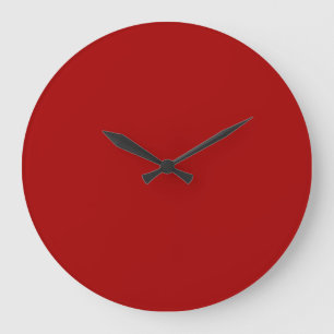 Dark Candy Apple Red Solid Color Large Clock