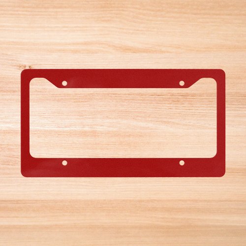 Dark Candy Apple Red Solid Color License Plate Frame