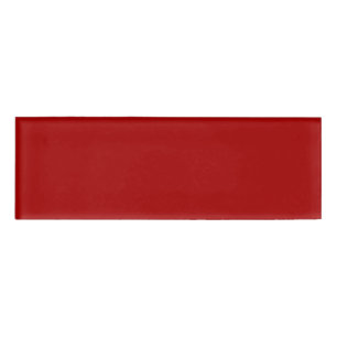 Dark Candy Apple Red Solid Color Name Tag