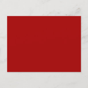 Dark Candy Apple Red Solid Color Postcard