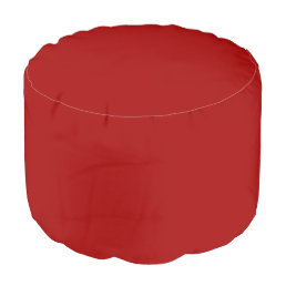 Dark Candy Apple Red Solid Color Pouf