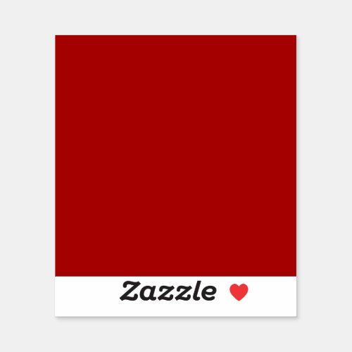 Dark Candy Apple Red Solid Color Sticker