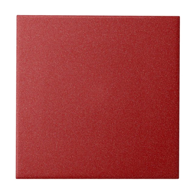 Dark Candy Apple Red Star Dust Ceramic Tile (Front)