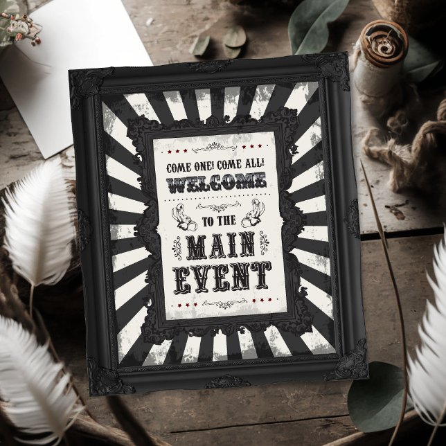 Dark Carnival Psycho Circus Party Welcome Sign (Creator Uploaded)