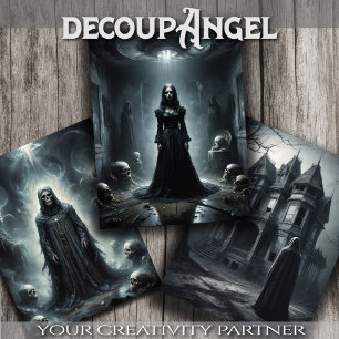 Dark Castle Entities - Decoupage - Wrapping Paper Sheets