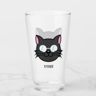 Dark Cat Black Cat Gray Cat Wearing Glasses
