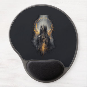 Dark Cathedral Gold Crescent Gaming Mousepad