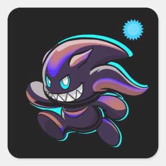 Dark Chao - Running - Swimming Variant Custom Art Square Sticker