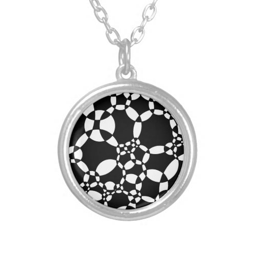 Dark Chaotic Circle Pattern Necklace