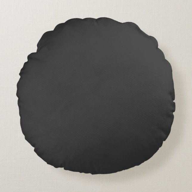 Dark Charcoal grey Solid plain color pillow (Front)
