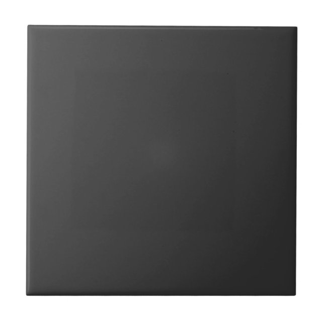Dark Charcoal Solid Color Ceramic Tile (Front)