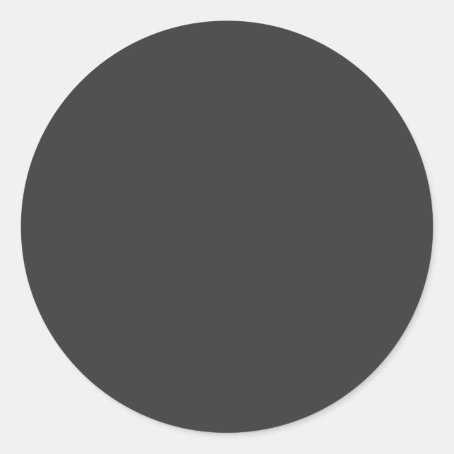 Dark Charcoal Solid Color Classic Round Sticker (Front)
