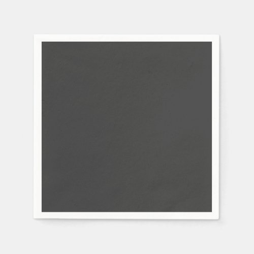 Dark Charcoal Solid Color Napkins