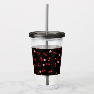 Dark Cherries Acrylic Tumbler