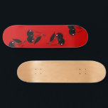 Dark Cherries Skateboard Deck<br><div class="desc">Bold, minimal, and stylish — this skateboard deck design features glossy black cherries on a striking red background. A perfect choice for skaters who love street-inspired art, strong contrasts, and unique graphic details. Ride it or hang it on your wall as an art statement.</div>