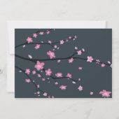 Dark Cherry Blossom Wedding Invites (Back)