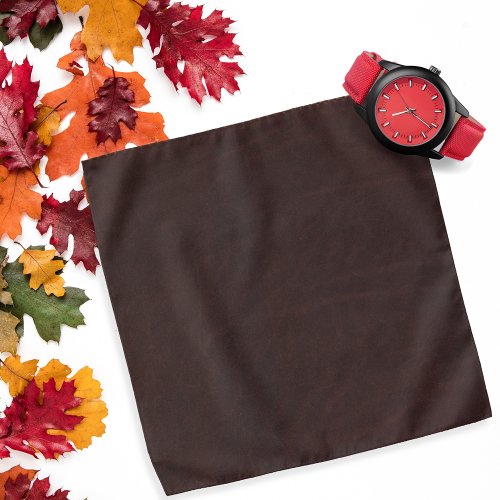 Dark Chestnut Brown Faux Leather Bandana