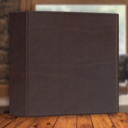 Dark Chestnut Brown Faux Leather Binder