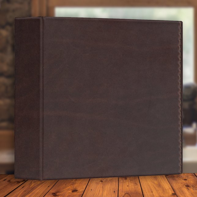 Dark Chestnut Brown Faux Leather Binder (Creator Uploaded)