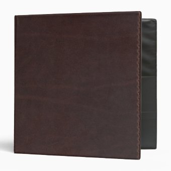 Dark Chestnut Brown Faux Leather Binder | Zazzle